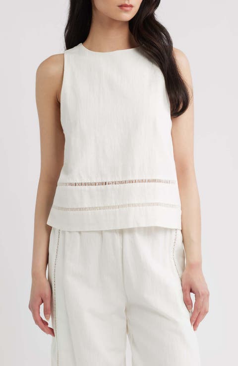 Siena Ladder Stitch Sleeveless Top