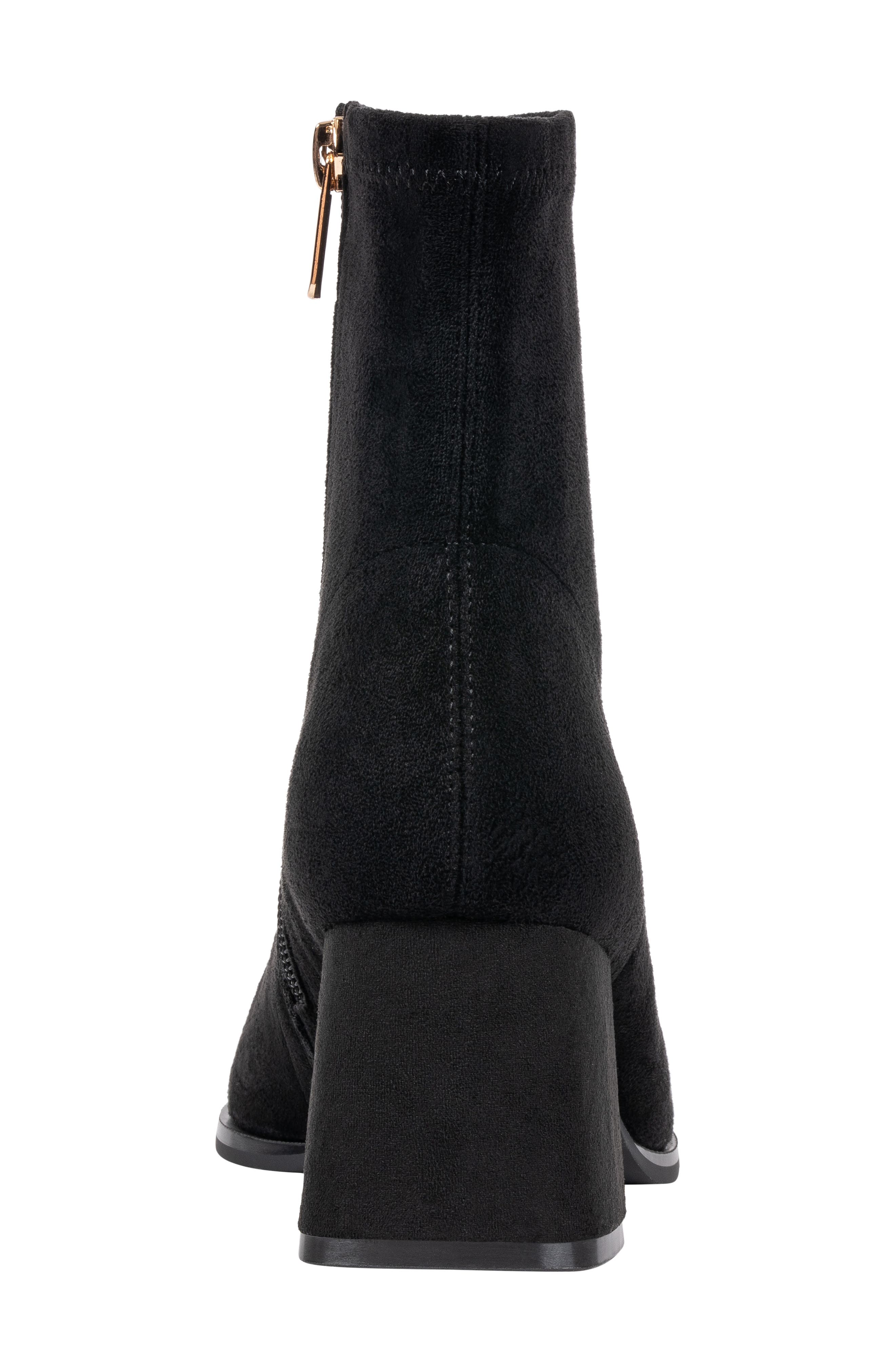 Rolette Faux Leather Ankle Boot, Alternate, color, BLACK SUEDE