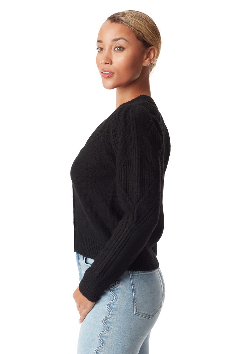 Sam Edelman Julietta Puff Sleeve Mixed Stitch Cardigan, Alternate, color, 