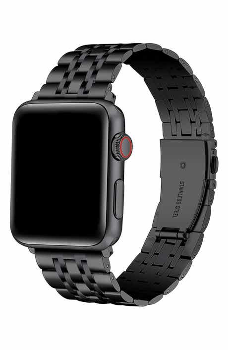 Posh Tech Stella Black Stainless Steel Apple Watch® Bracelet Watchband