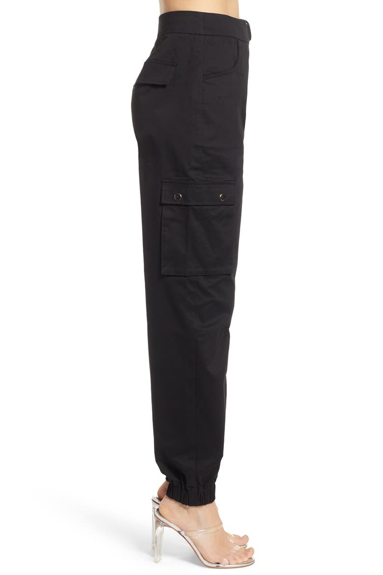 Aliyah Cargo Pants, Alternate, color, BLACK