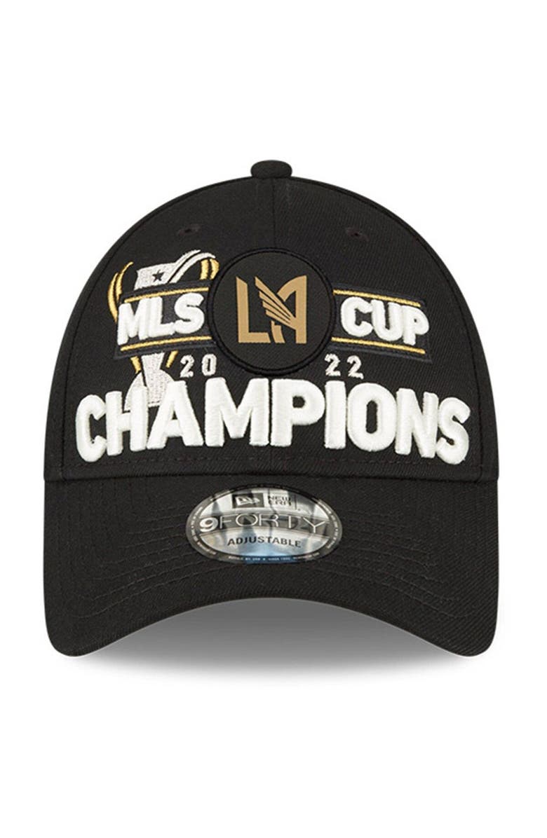 New Era Black LAFC 2022 MLS Cup Champions Locker Room 9FORTY Adjustable Hat, Alternate, color, 