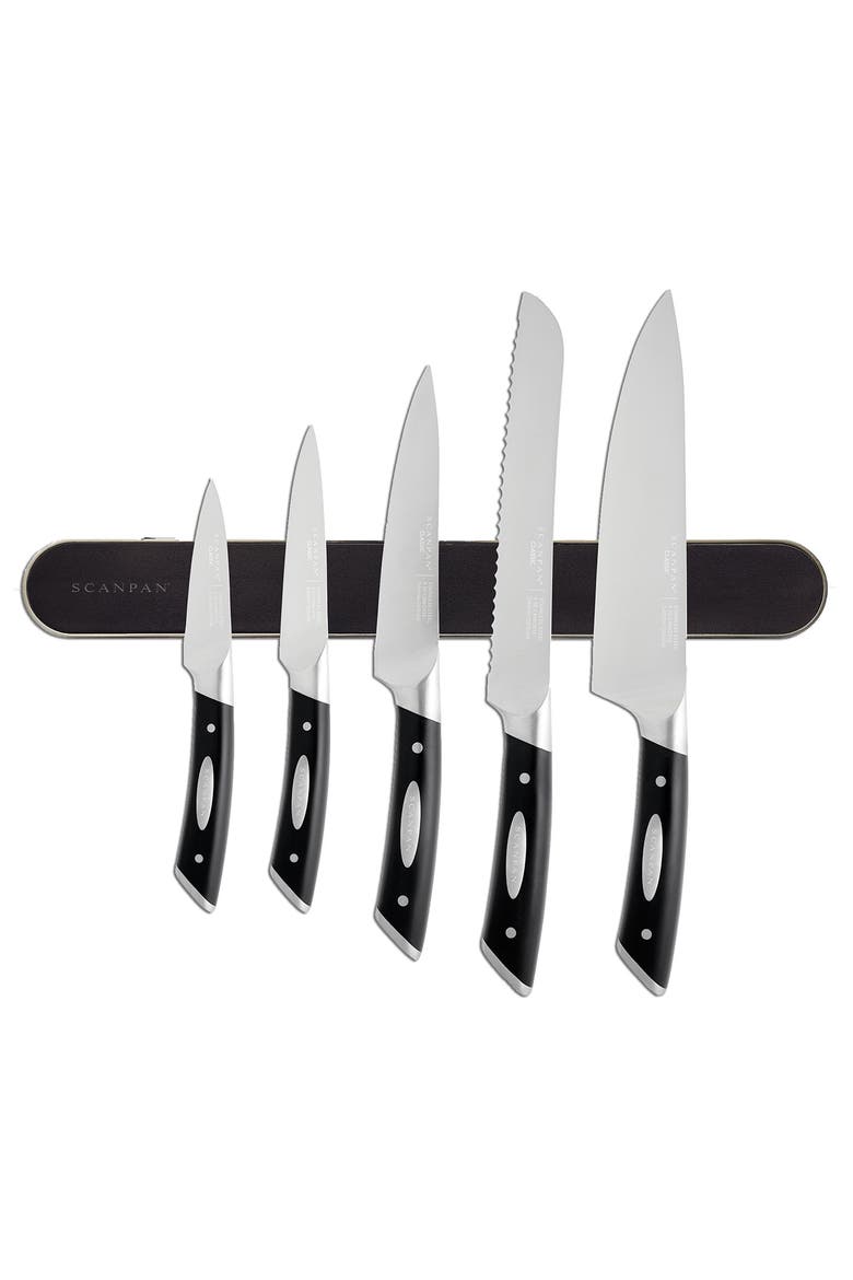 Classic 6-Piece Knife Set With Magnet Bar, Main, color, Black