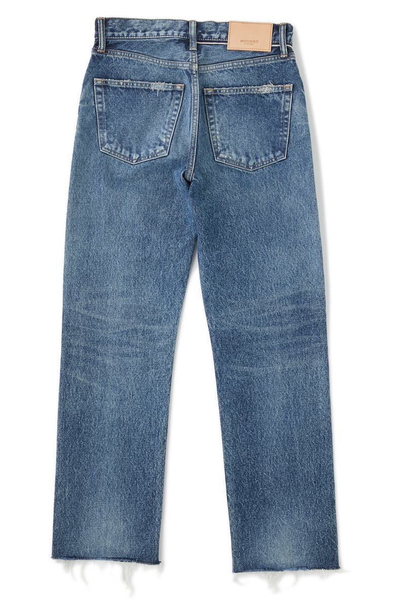 MOUSSY Sundown Raw Hem Straight Leg Jeans, Alternate, color, 