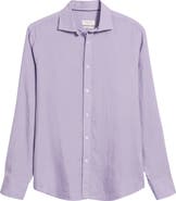 Bugatchi Axel Shaped Fit Linen Button-Up Shirt