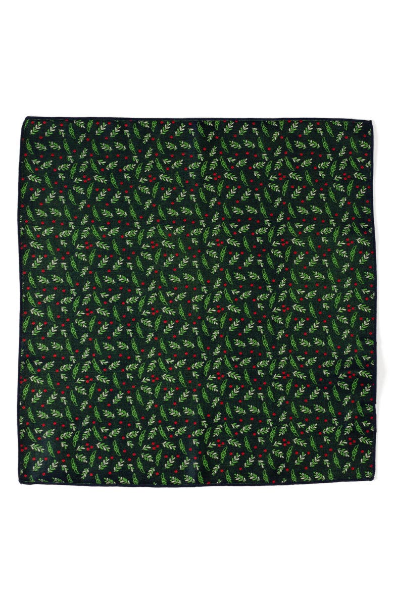 Cufflinks, Inc. Grogu Holiday Navy Silk Pocket Square, Alternate, color, Black