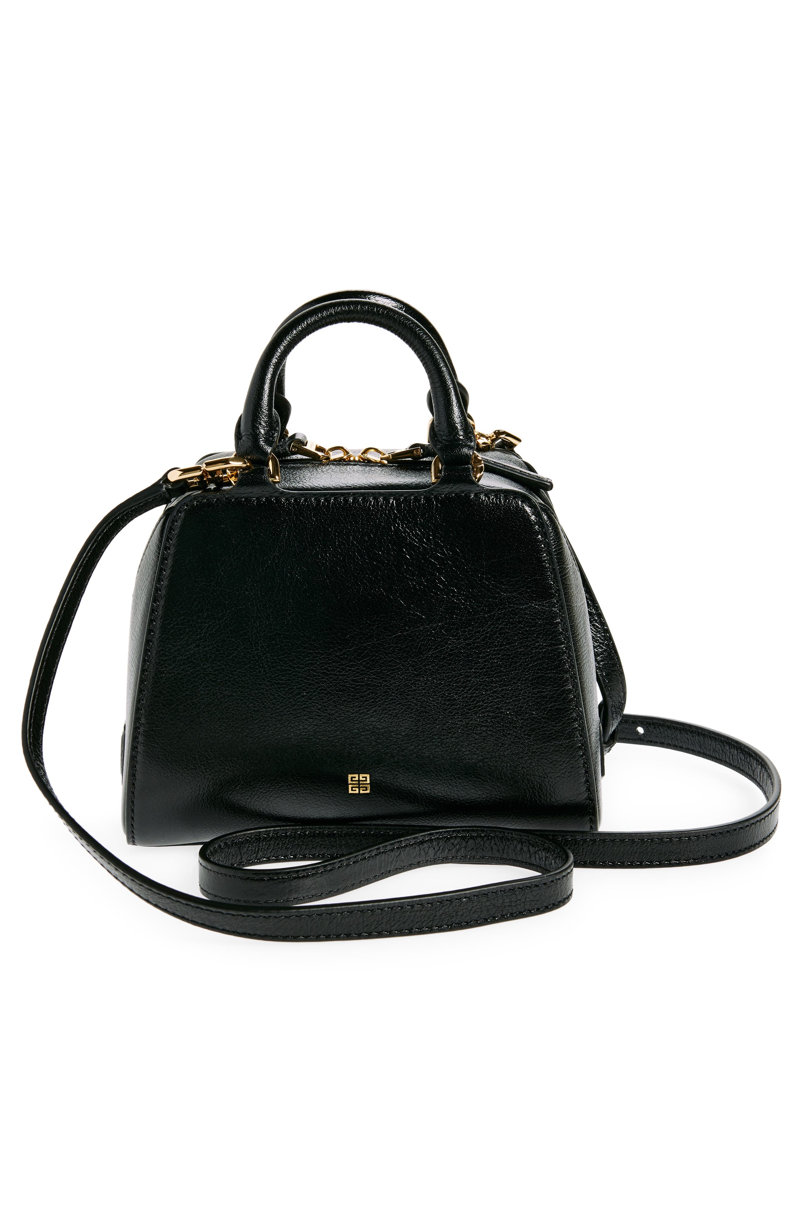 Givenchy Nano Antigona Cube Leather Crossbody Bag, Alternate, color, 