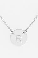 Nashelle Sterling Silver Initial Disc Necklace