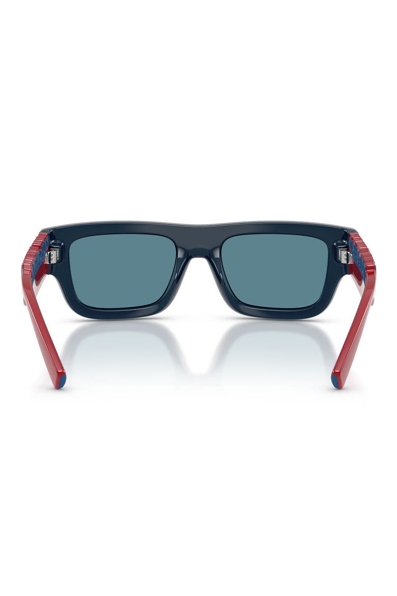 Kids' 47mm Small Rectangular Sunglasses, Alternate, color, RED/ BLUE / GREY
