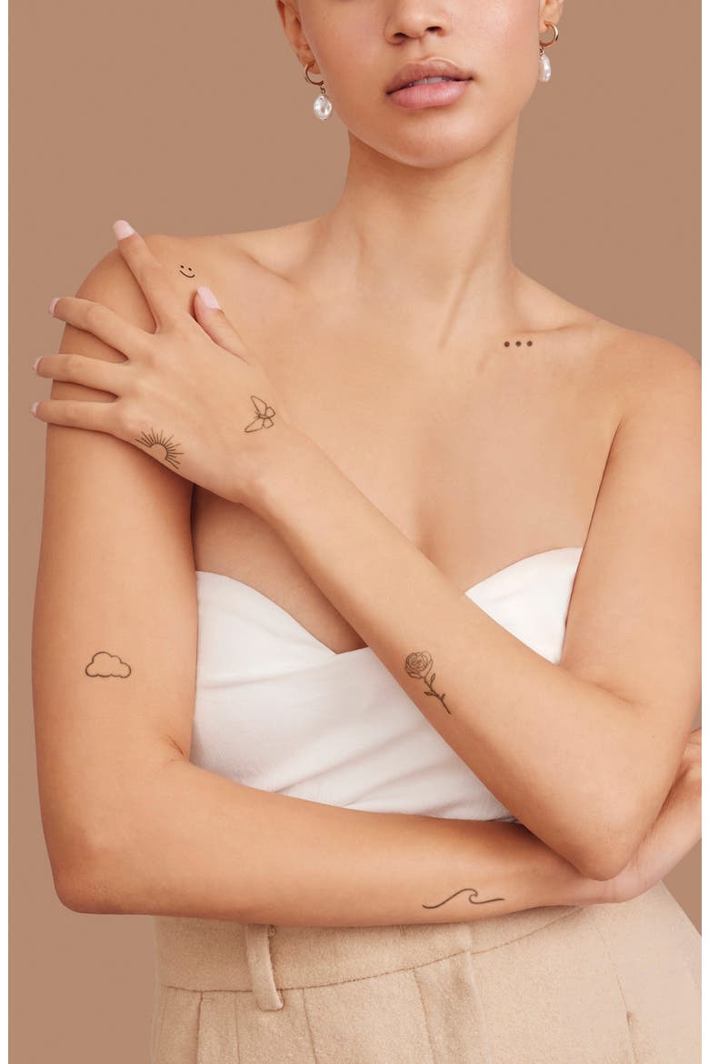 Barely There Temporary Tattoos, Alternate, color, BLACK