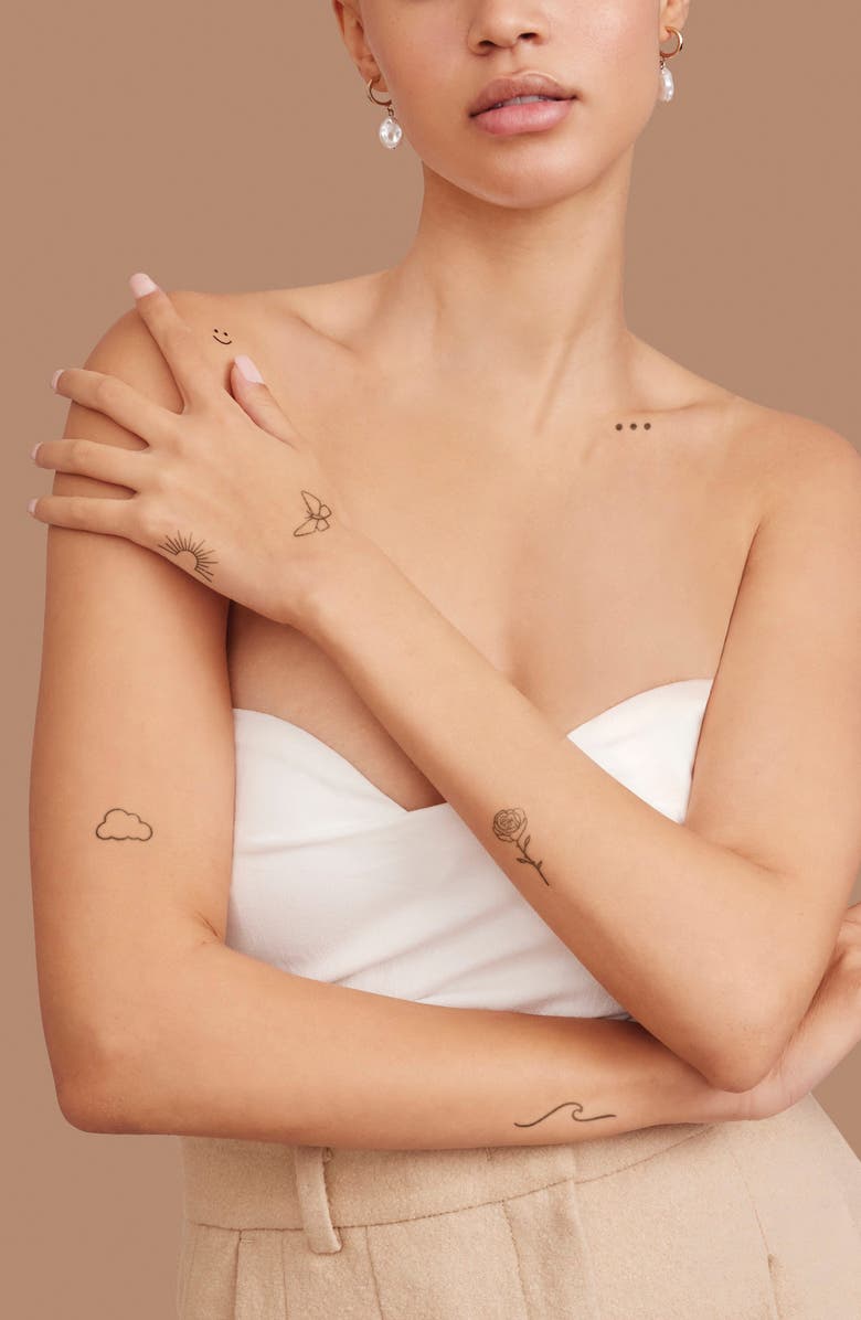 INKED by Dani Barely There Temporary Tattoos, Alternate, color, Black