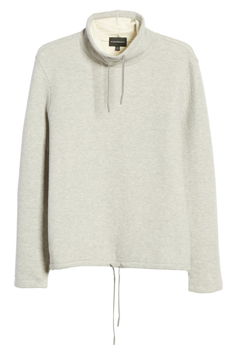 Funnel Neck Sweatshirt, Alternate, color, LIGHT HEATHER GREY