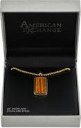 AMERICAN EXCHANGE Men's Stone Pendant Necklace