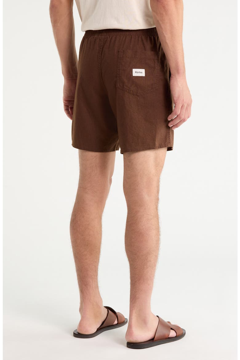 Classic Linen Jam Shorts, Alternate, color, CHOCOLATE