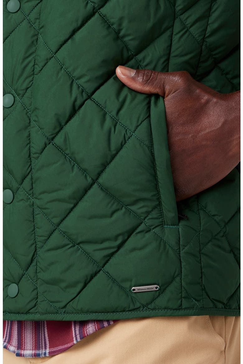 Belmont Quilted Water Resistant Recycled Polyester Vest, Alternate, color, SPRUCE SOLID