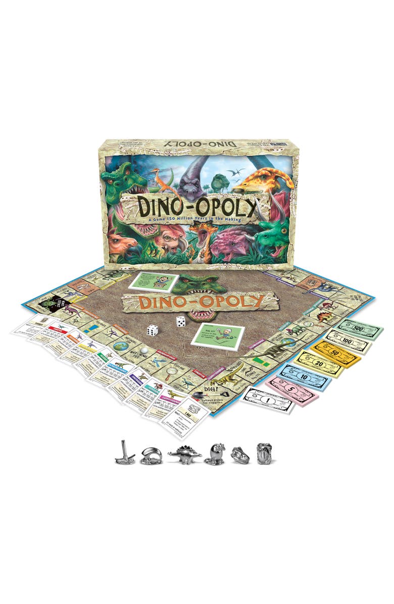 Late for the Sky Dinoopoly Monopoly Board Game, Main, color, Multicolored