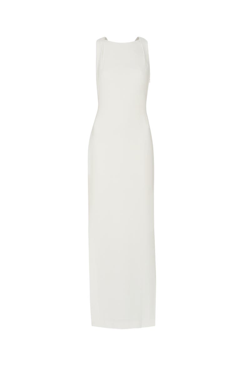 Sleeveless Tie Back Maxi Dress, Alternate, color, Ivory