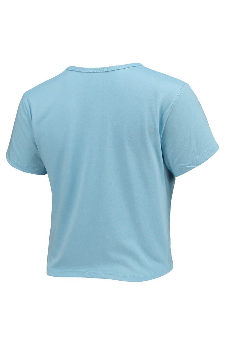 ZOOZATZ Women's ZooZatz Carolina Blue North Carolina Tar Heels Core Laurels Cropped T-Shirt, Alternate, color,