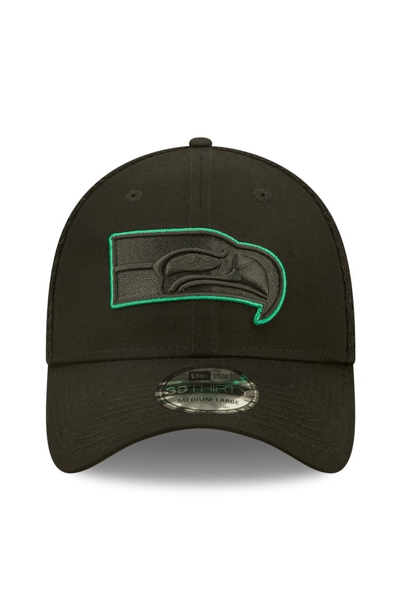 New Era Men's New Era Black Seattle Seahawks Team Neo 39THIRTY Flex Hat, Alternate, color,