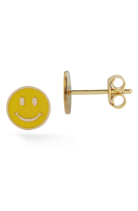Smiley Face Stud Earrings