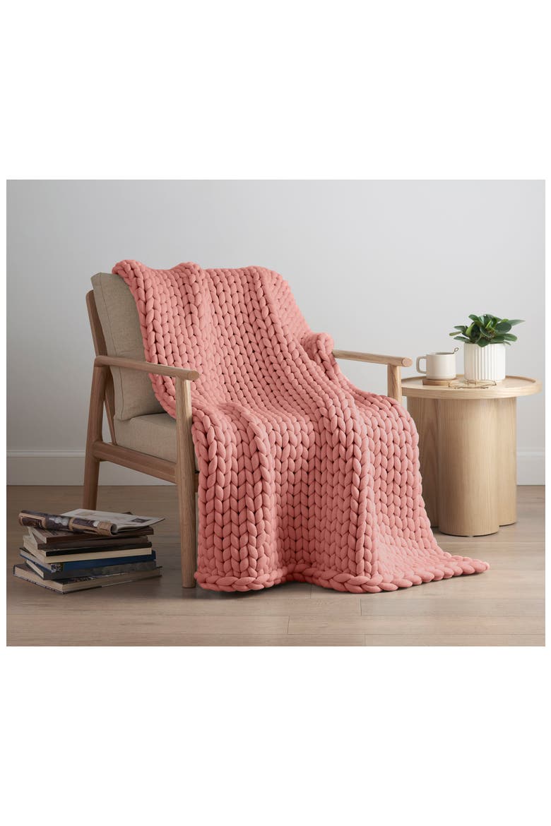Weighted Knit Blanket, Alternate, color, TERRACOTTA