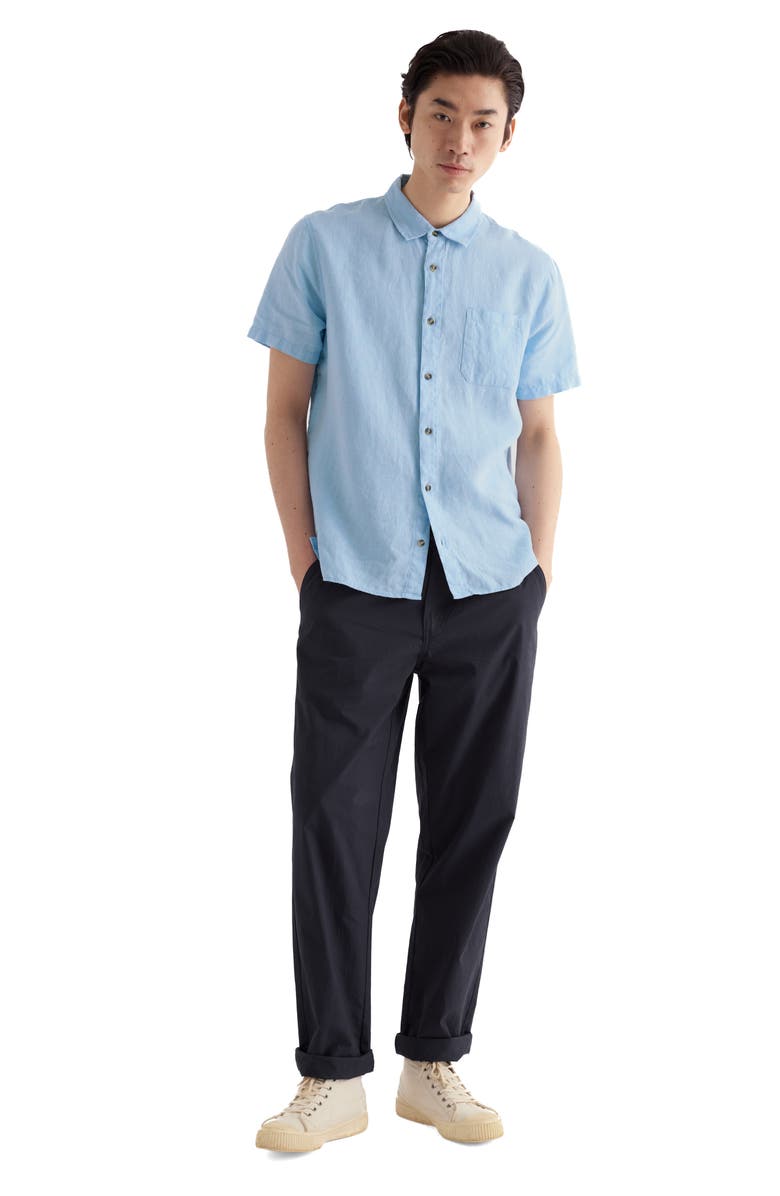 Seasalt Cornwall Carne Short Sleeve Linen Button-Up Shirt, Alternate, color, 