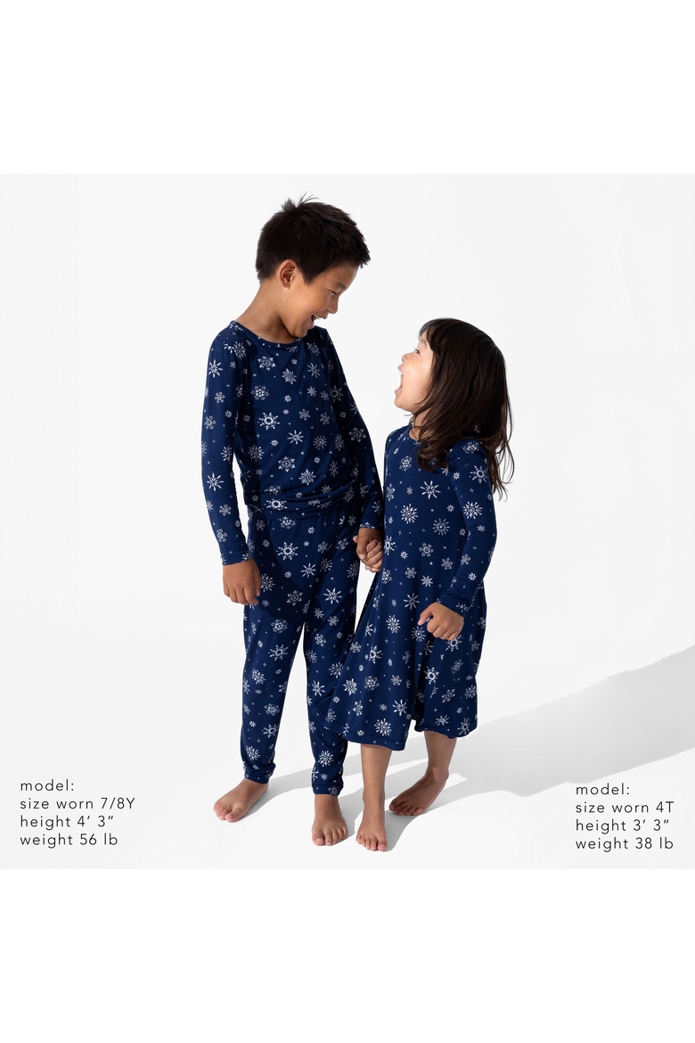 Kids' Snowflake Set of 2 Piece Pajamas, Alternate, color, Snowflake