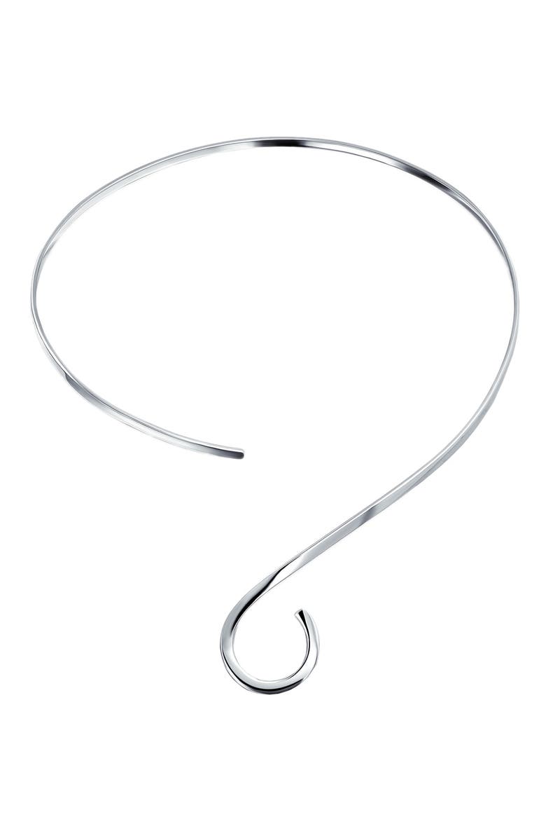 BLING JEWELRY Modern Choker V Swirl Ball, Main, color,