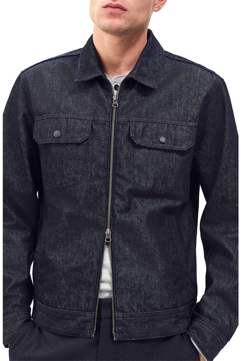 Beau Denim Trucker Jacket, Main, color, RESIN RINSE