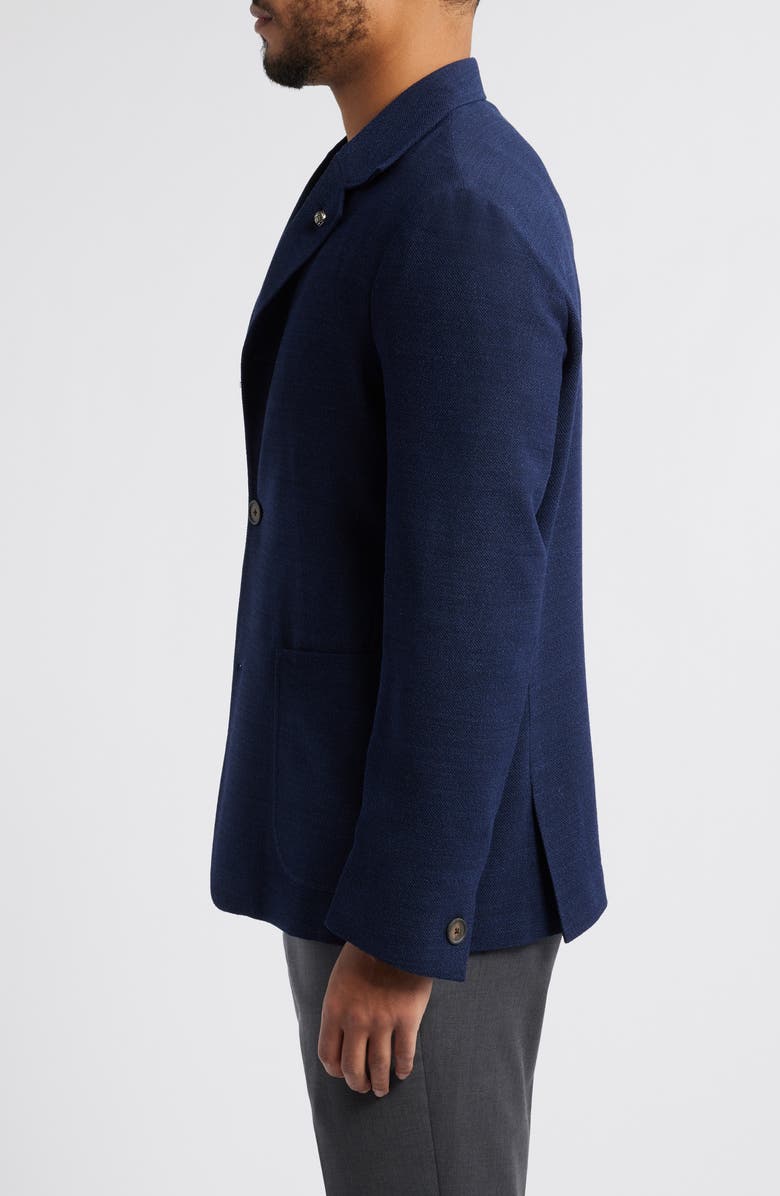 Jack Victor Quest Knit Ready Navy Wool Jacket, Alternate, color, Navy