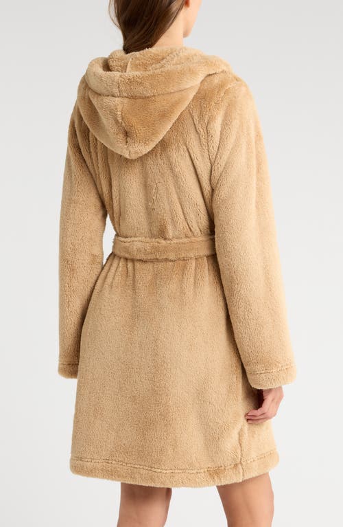 Ugg(r) Aarti Faux Shearling Hooded Robe In Brown