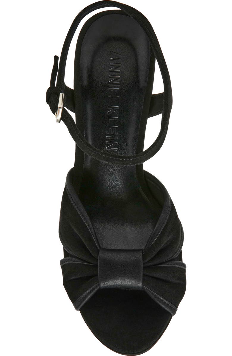 Anne Klein Verde Ankle Strap Platform Sandal, Alternate, color, Black Sued