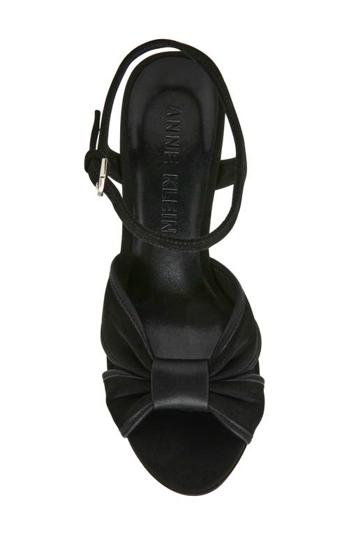 Shop Anne Klein Verde Ankle Strap Platform Sandal In Black Sued