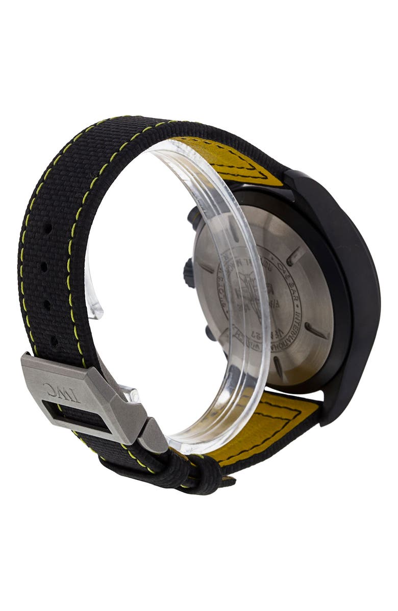 Watchfinder & Co. IWC Preowned 2021 Pilot's Chronograph IW389107 Leather Strap Watch, 44.5mm, Alternate, color, Black