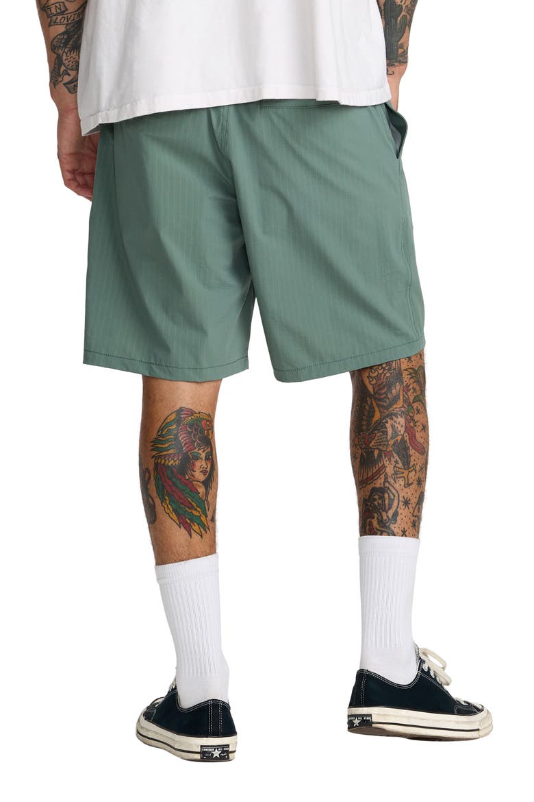 Vacancy Ghost Stripe Shorts, Alternate, color, JADE