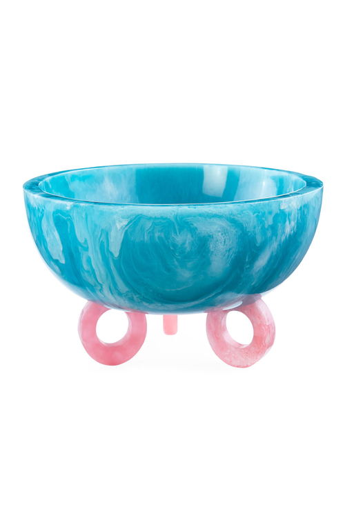 Jonathan Adler Mustique Disc Bowl In Turquoise/pink