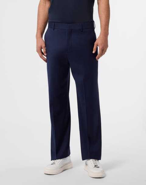 Wool Loose Fit Trousers Men