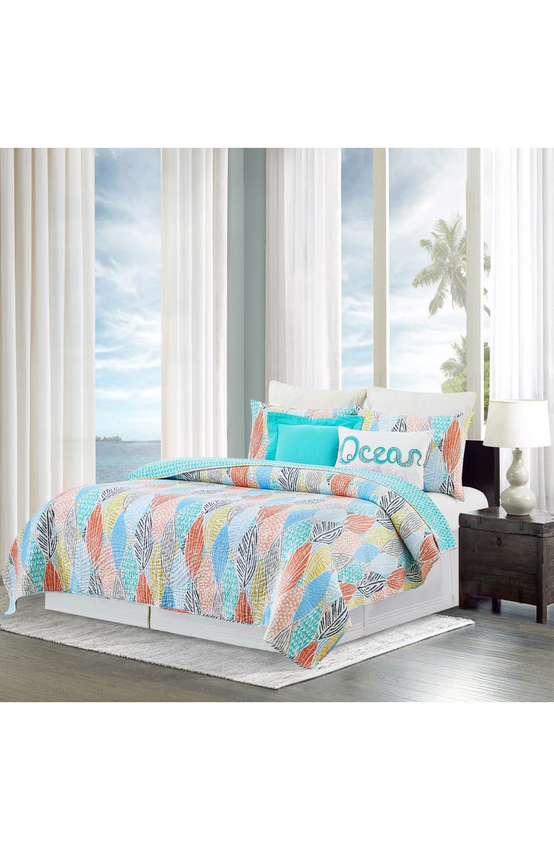 C&F Home Surfside Sound Bedding Quilt Set, Main, color, Blue