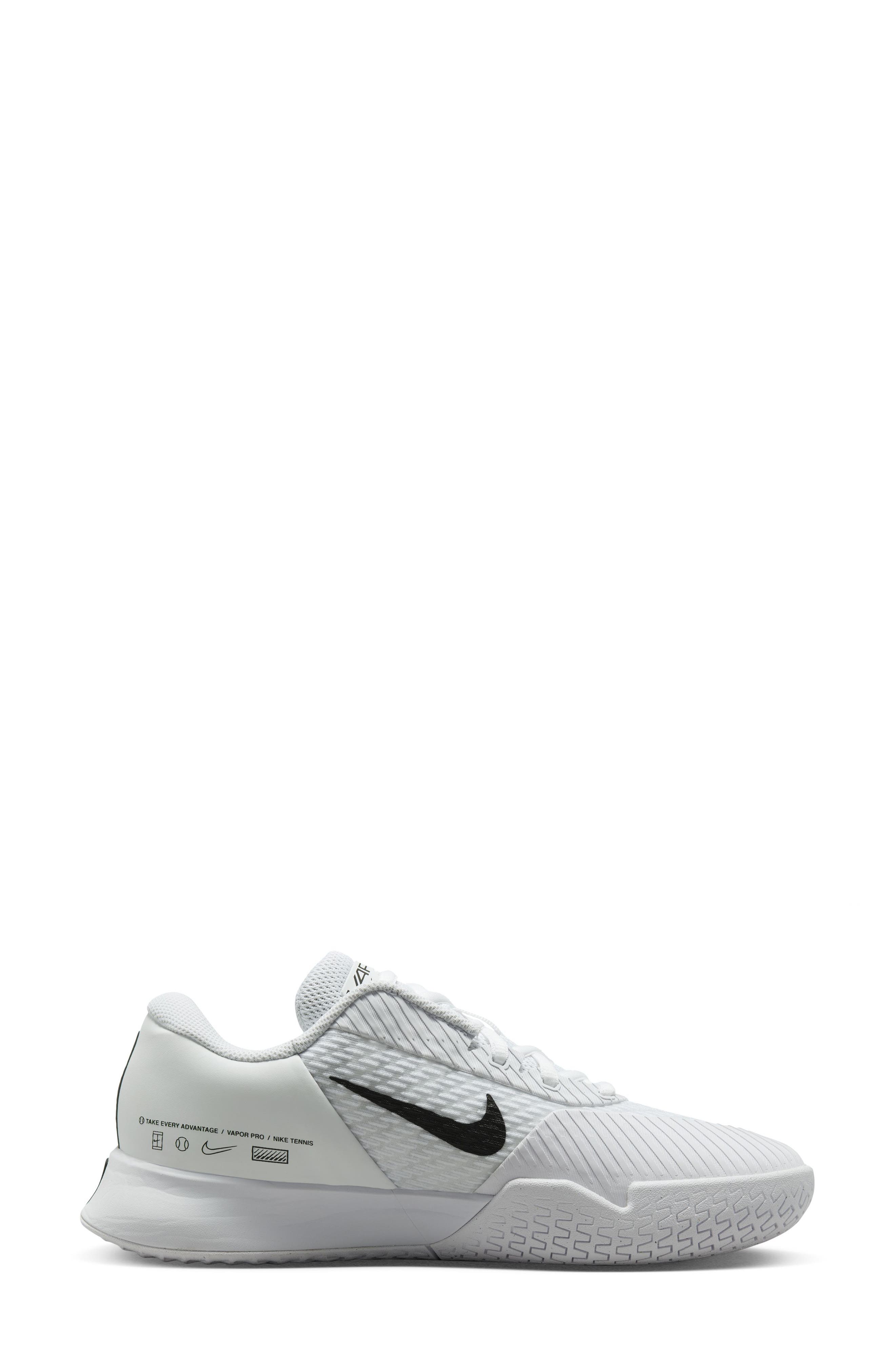 Court Air Zoom Vapor Pro Tennis Shoe, Alternate, color, 101 WHITE/PLATINUM/BLACK