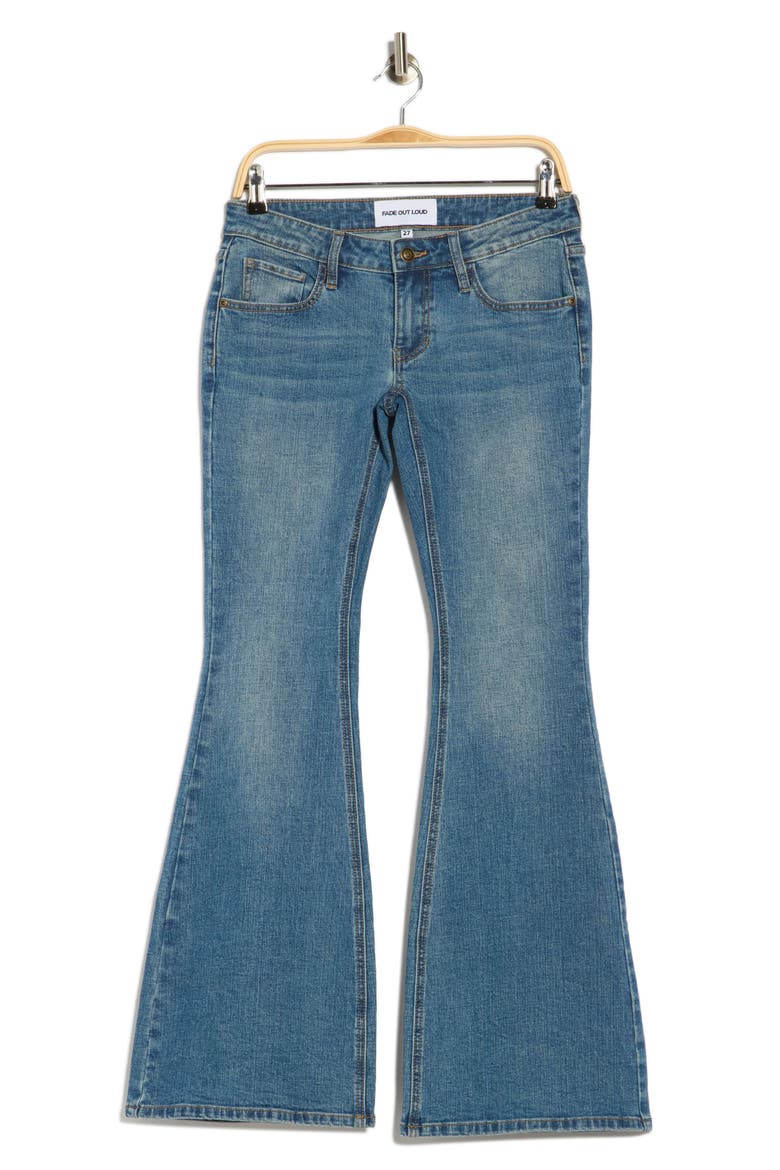Ultra Low Rise Flare Jeans, Alternate, color, MEDIUM WASH