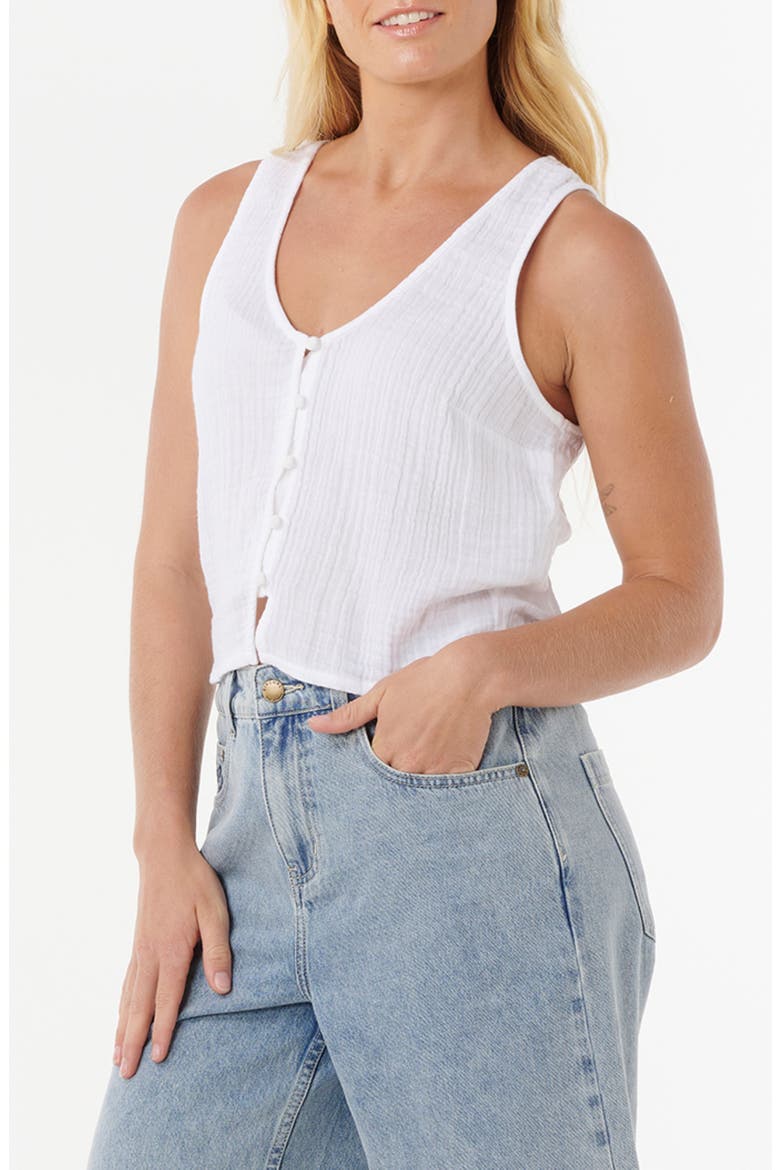 Premium Surf Cotton Crop Tank, Main, color, WHITE
