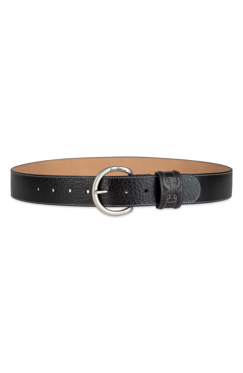 Sam Edelman Rounded Buckle Belt, Main, color, Black Croc