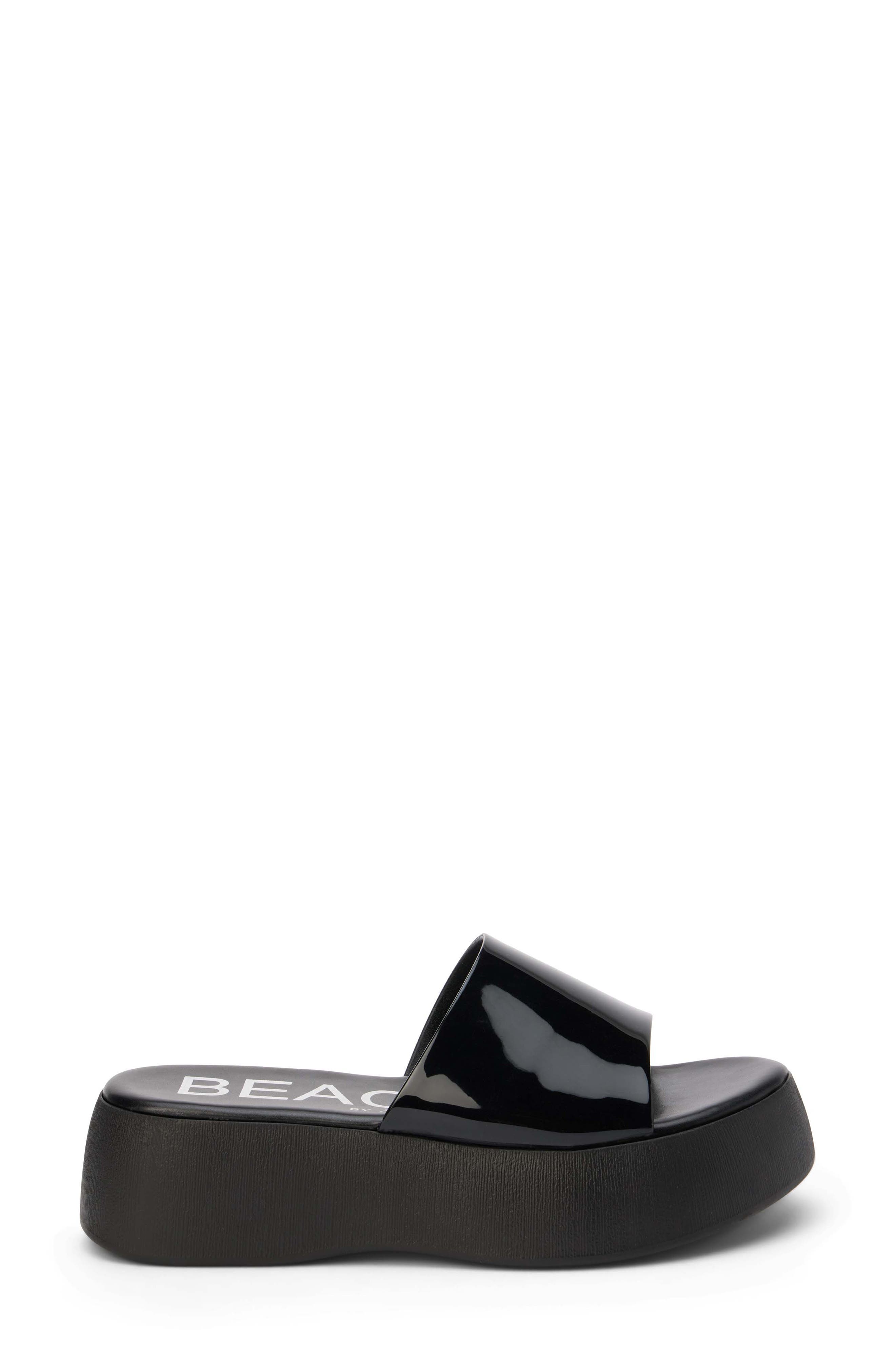 Coconuts by Matisse Solar Platform Slide Sandal, Alternate, color, Black