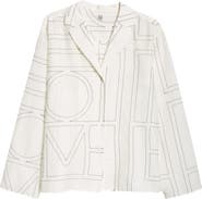 TOTEME Monogram Embroidered Button-Up Shirt