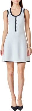 Endless Rose Contrast Trim Sleeveless Knit Dress