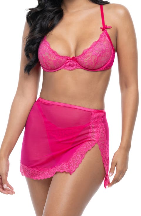 Brit Underwire Bra, G-String & Slip Set
