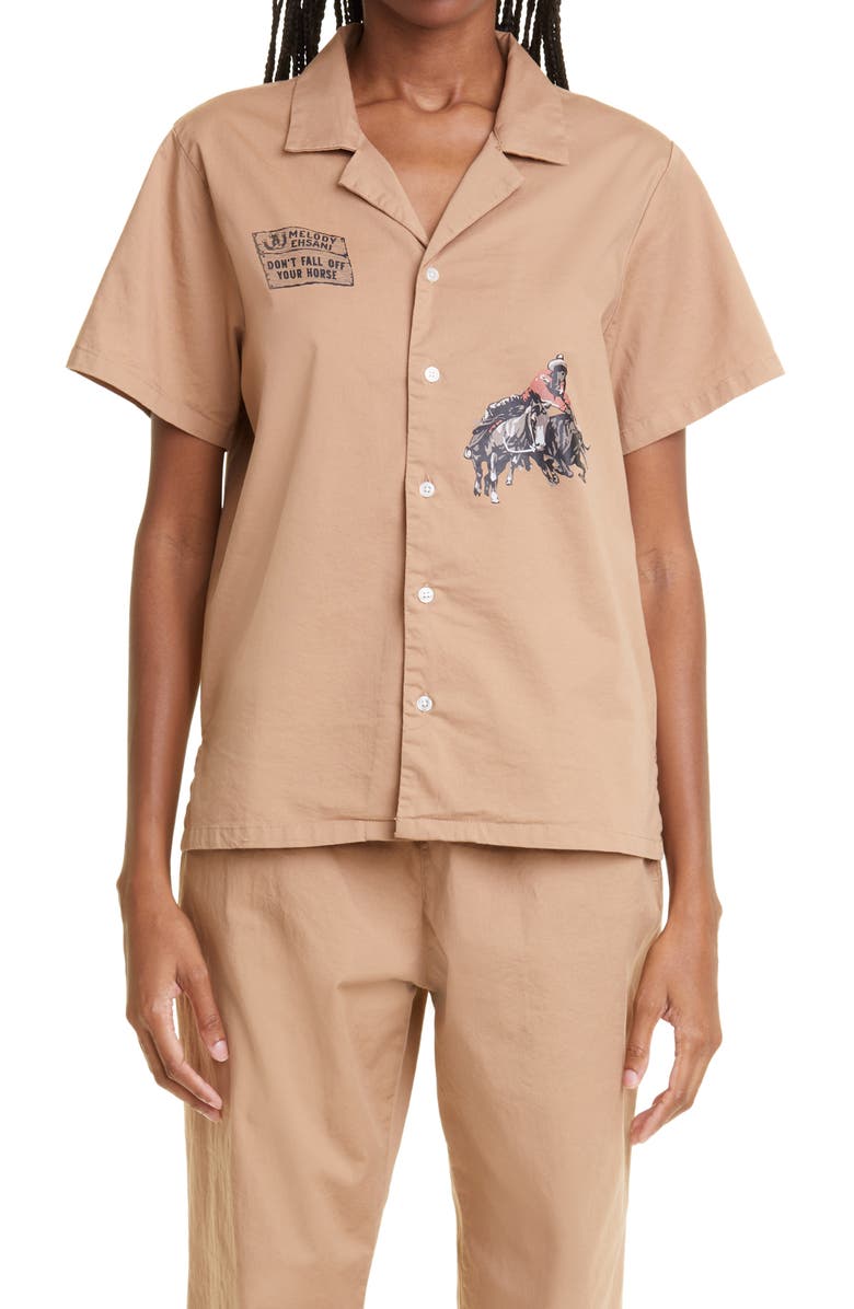 Melody Ehsani Whitney Cowgirl Button-Up Shirt, Main, color, 
