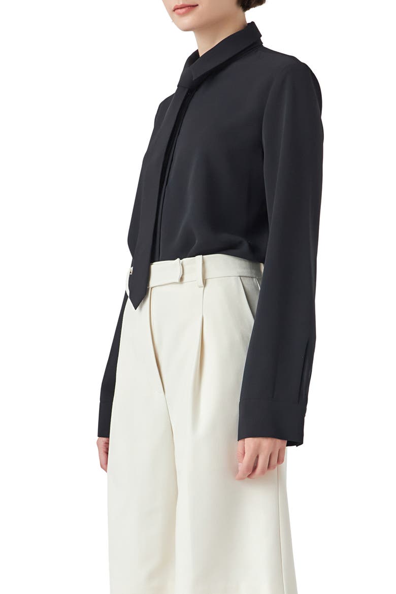 Neck Tie Shirt, Alternate, color, BLACK
