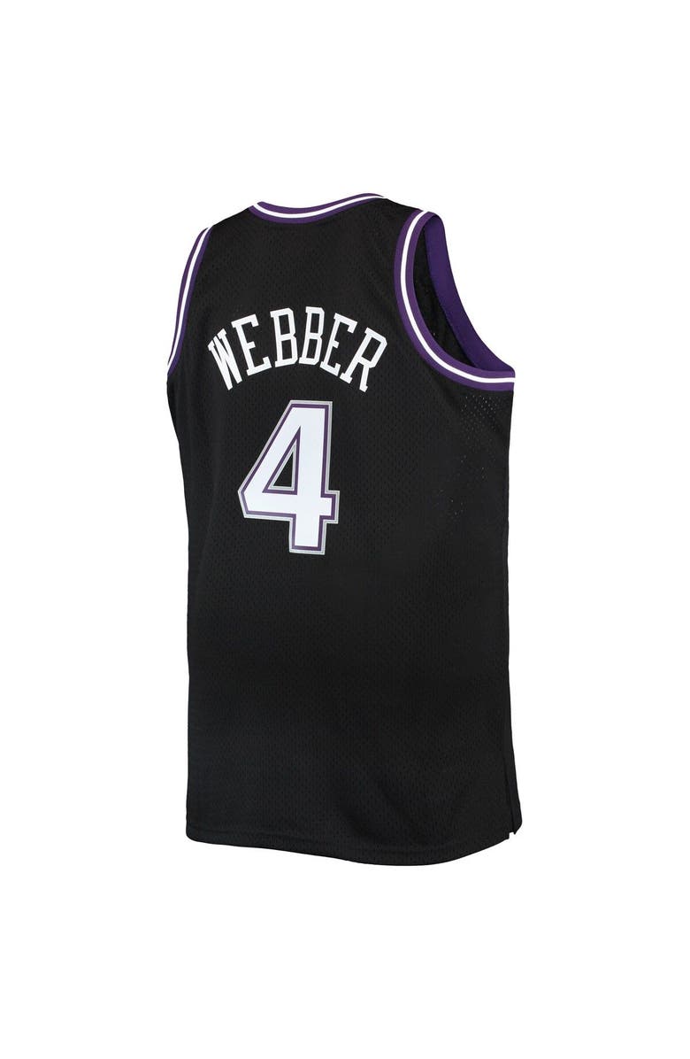 Mitchell & Ness Men's Mitchell & Ness Chris Webber Black Sacramento Kings Big & Tall 2000-01 Hardwood Classics Swingman Jersey, Alternate, color, 