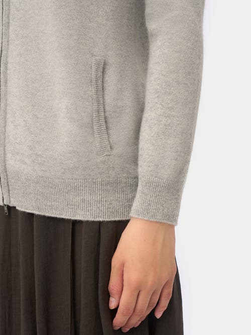 Gobi Cashmere Full-zip Cashmere Cardigan In Gray